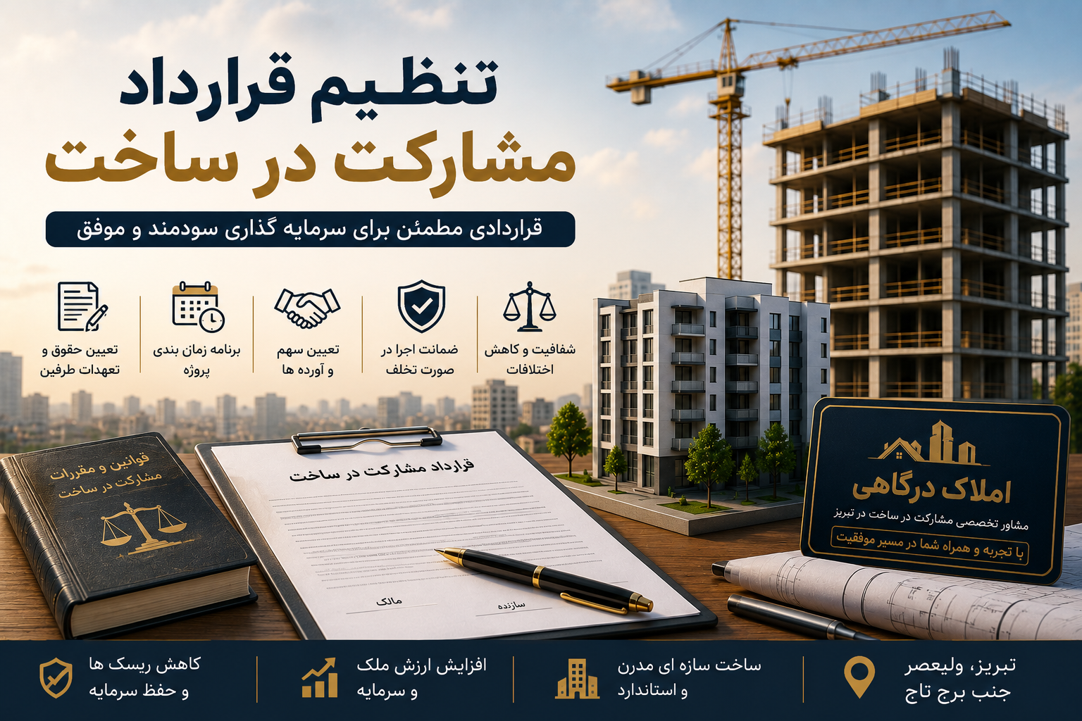 تنظیم قرارداد مشارکت در ساخت